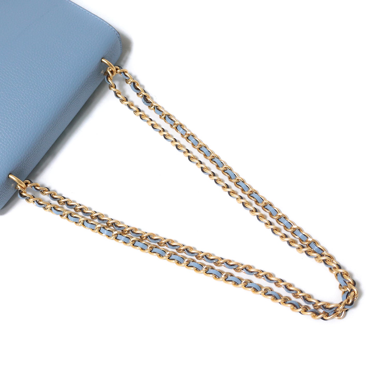 TORY BURCH トリーバーチ ロゴ チェーンショルダー ゴールド金具 ブルー レディース ショルダーバッグ