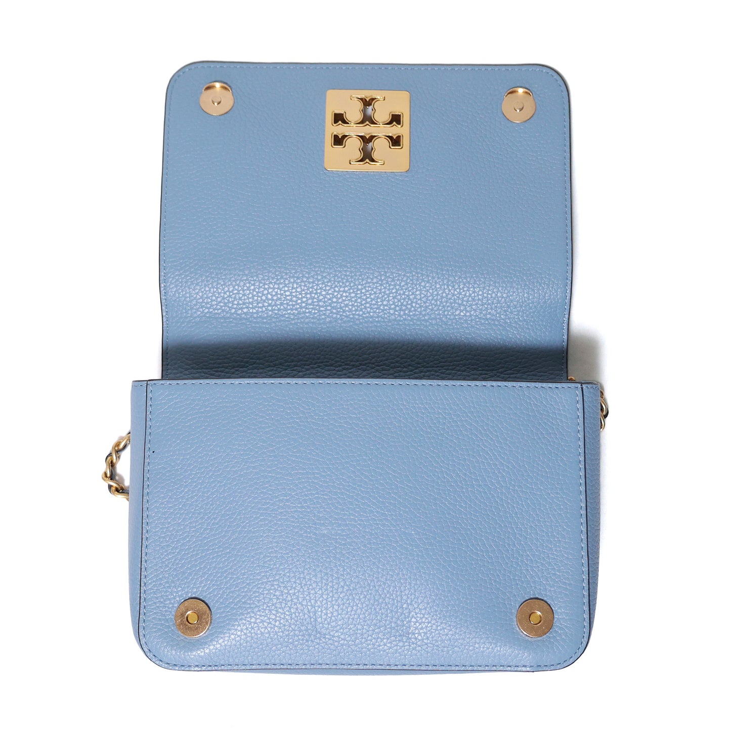 TORY BURCH トリーバーチ ロゴ チェーンショルダー ゴールド金具 ブルー レディース ショルダーバッグ
