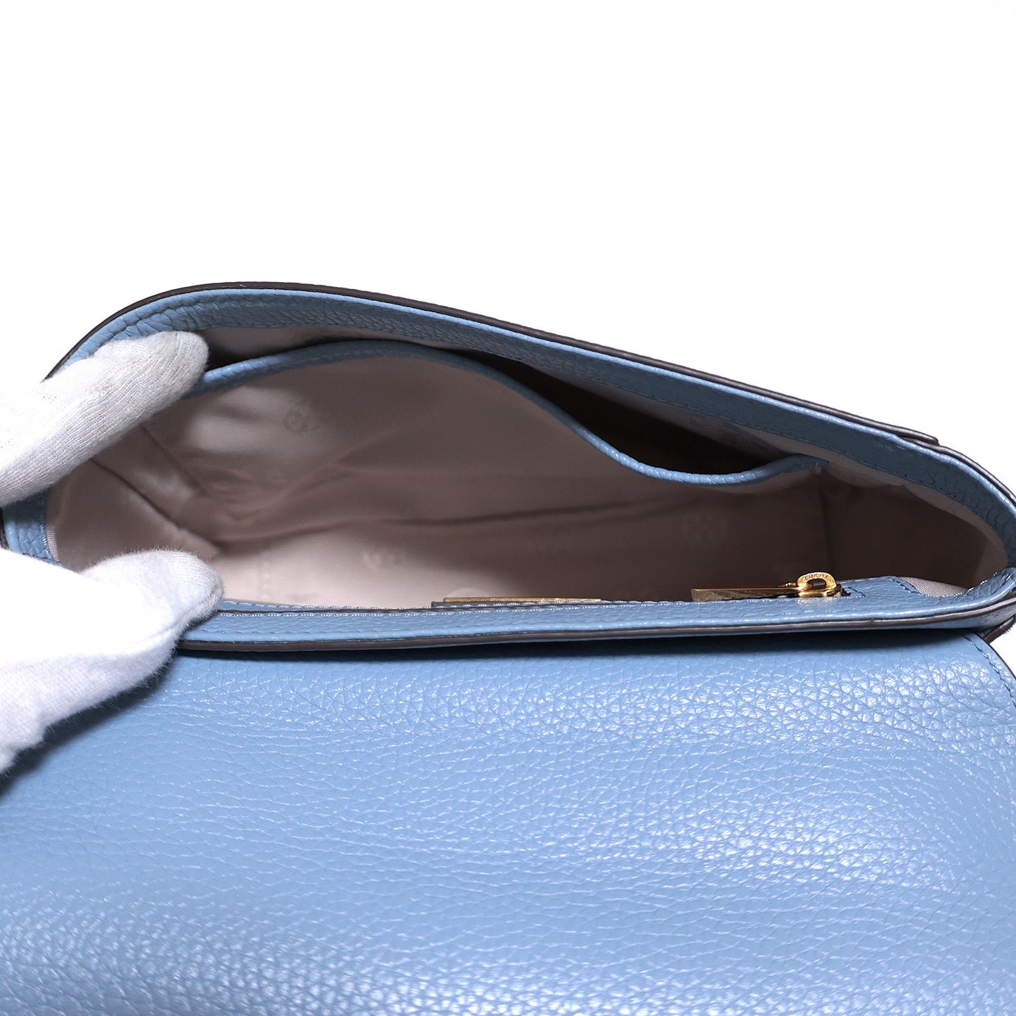 TORY BURCH トリーバーチ ロゴ チェーンショルダー ゴールド金具 ブルー レディース ショルダーバッグ