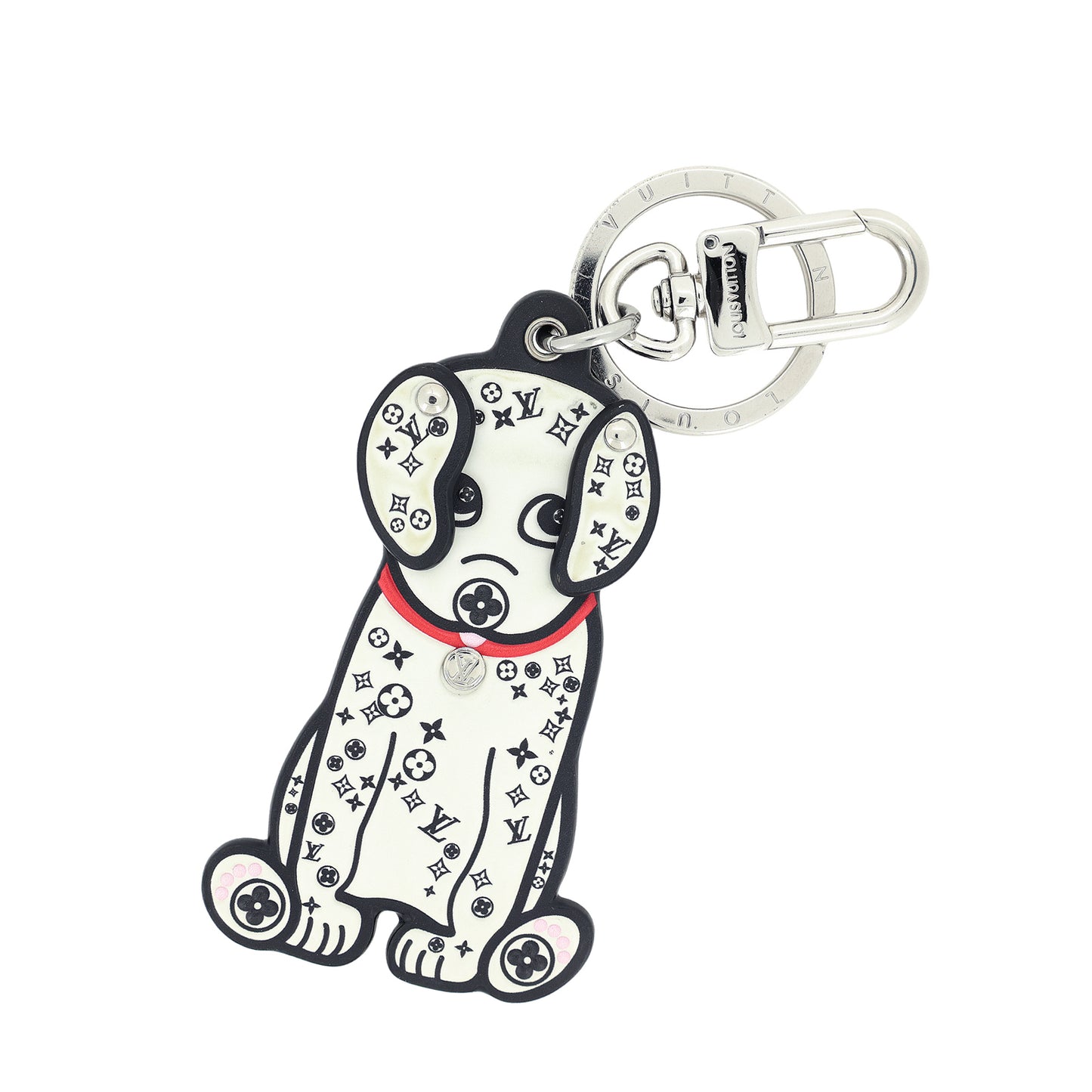 希少 LOUIS VUITTON ルイ・ヴィトン ポルト クレ LVダルマタ キーリング M00746 ホワイト レディース キーホルダー
LV