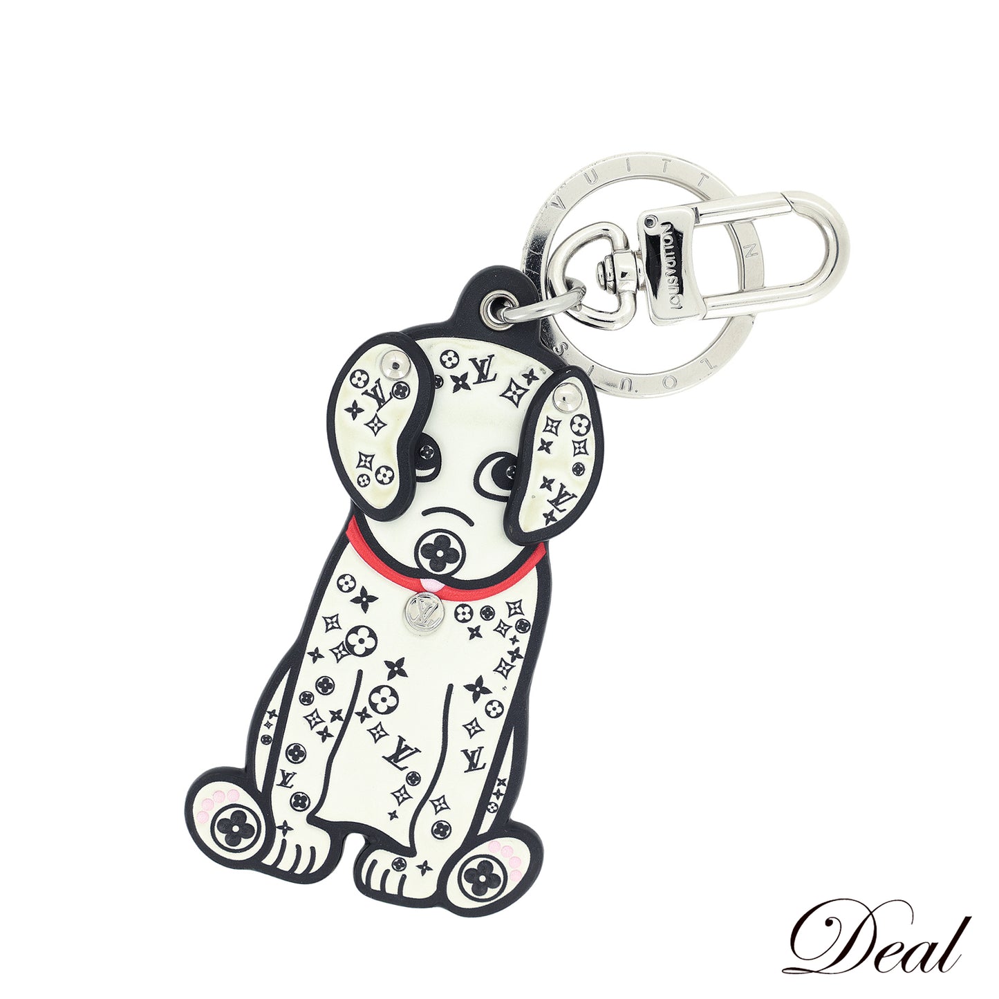 希少 LOUIS VUITTON ルイ・ヴィトン ポルト クレ LVダルマタ キーリング M00746 ホワイト レディース キーホルダー
LV