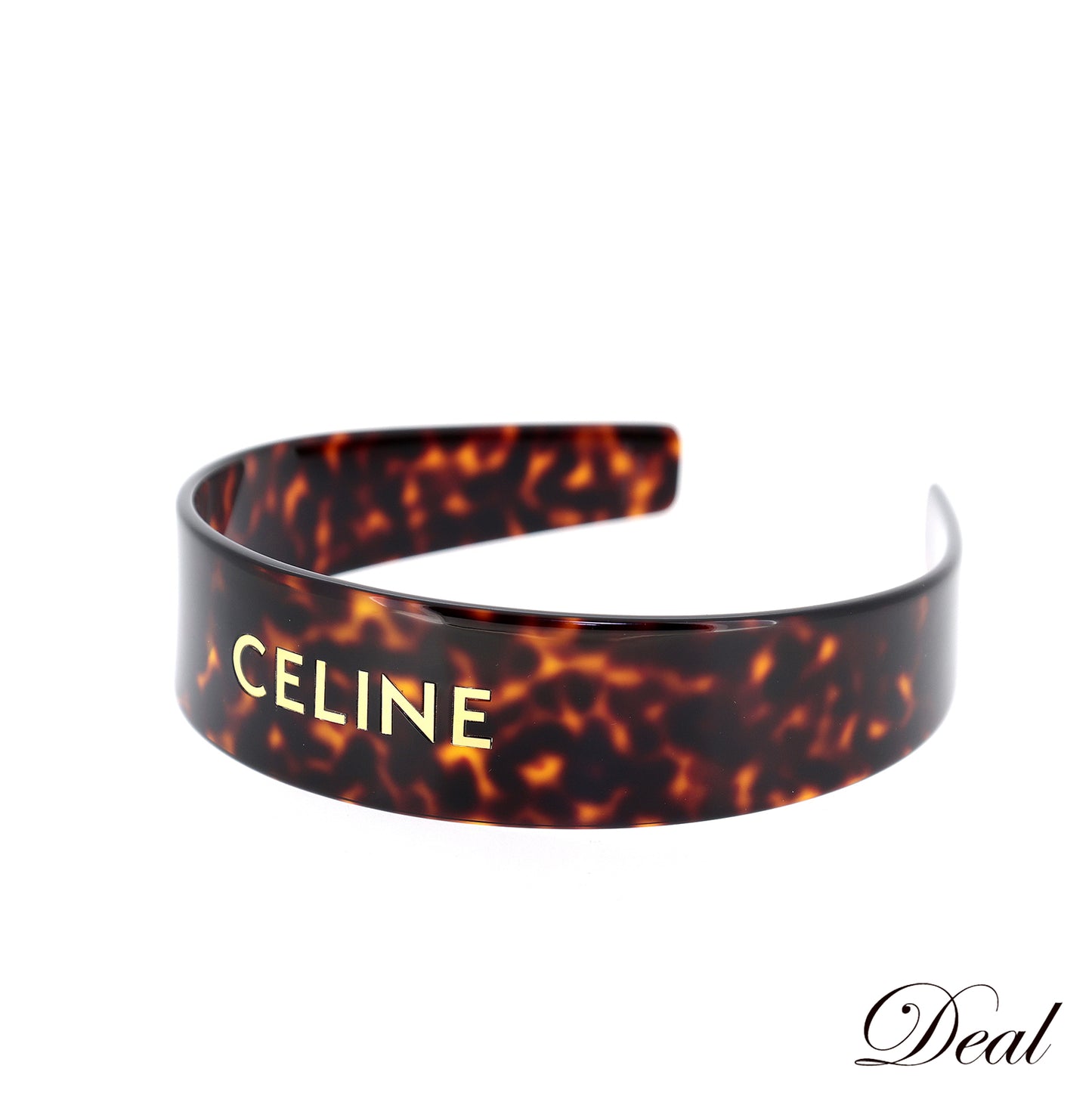 CELINE 徽标头带 46Y376CEA.19AG 棕色 女士头带