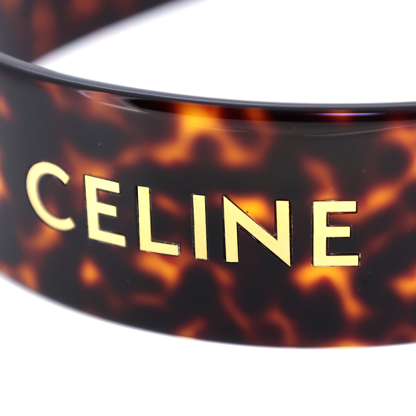 CELINE 徽标头带 46Y376CEA.19AG 棕色 女士头带