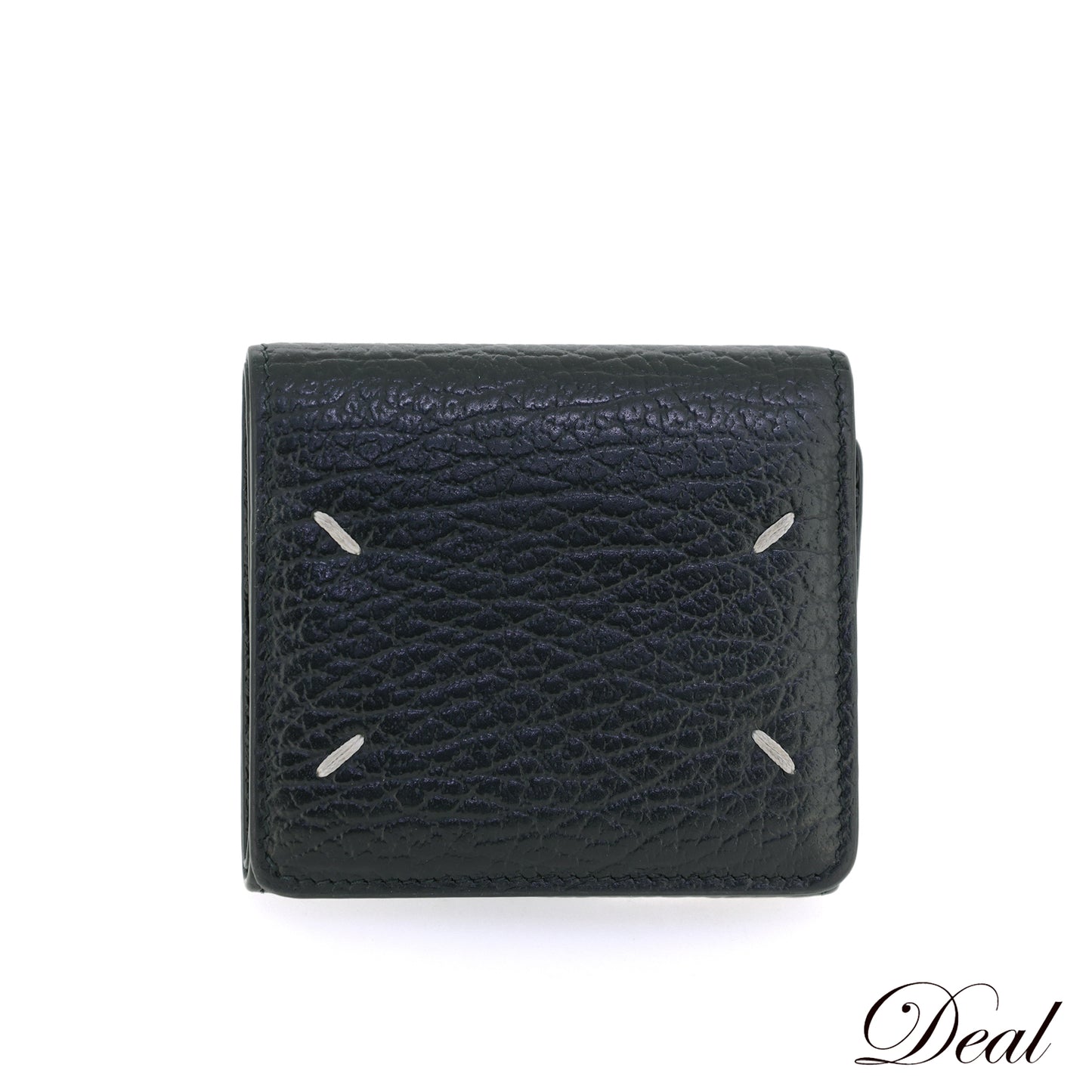 Maison Margiela 四针迷你钱包 S56U10150 中性黑色男士三折钱包