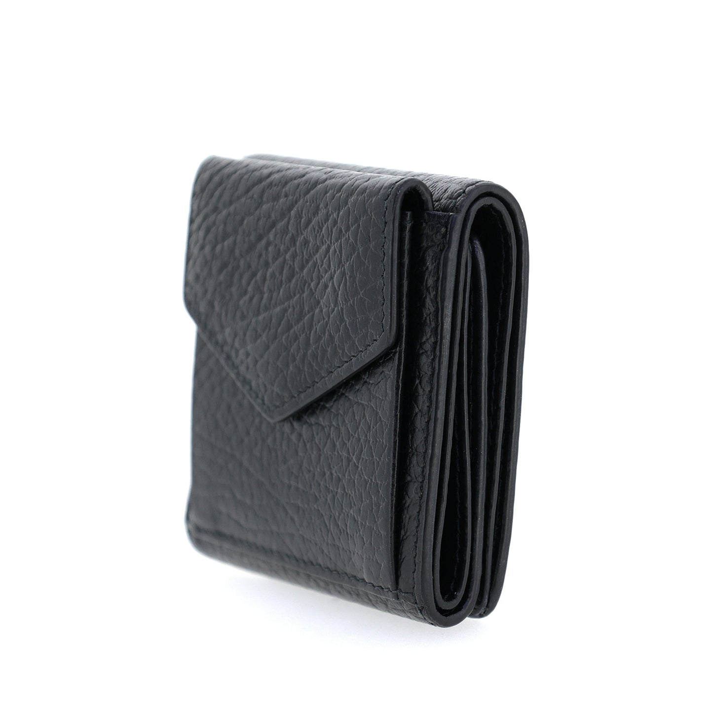 Maison Margiela 四针迷你钱包 S56U10150 中性黑色男士三折钱包