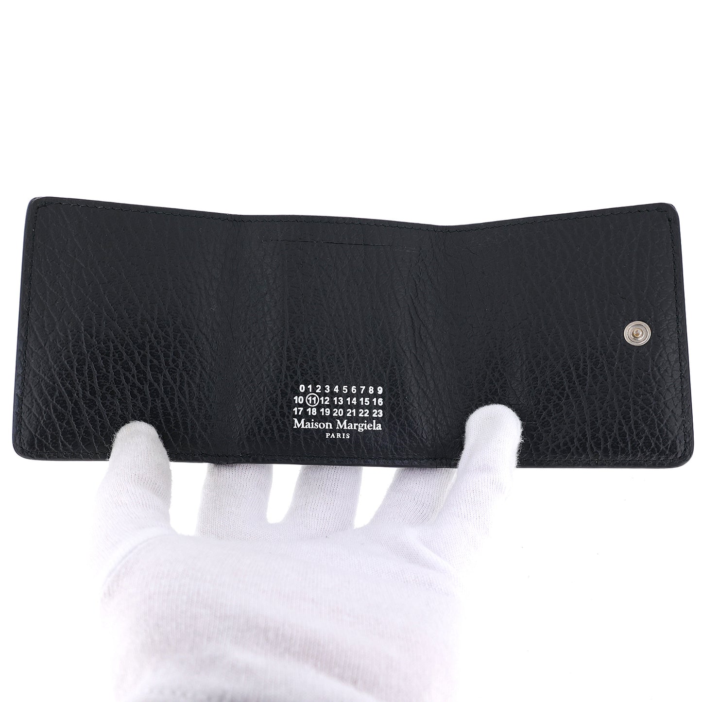 Maison Margiela メゾンマルジェラ 4ステッチ ミニウォレット S56U10150 ユニセックス ブラック メンズ 三つ折り財布