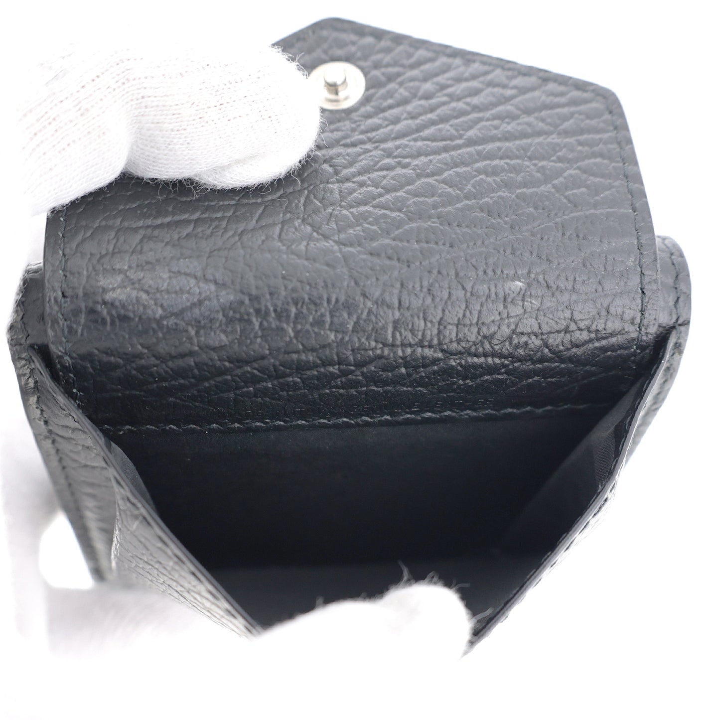 Maison Margiela メゾンマルジェラ 4ステッチ ミニウォレット S56U10150 ユニセックス ブラック メンズ 三つ折り財布