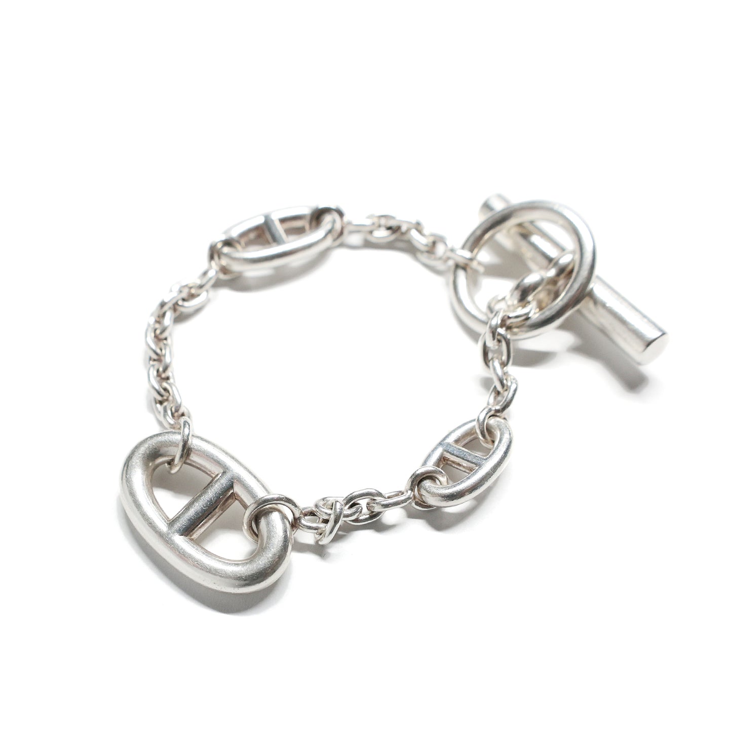 HERMES エルメス シェーヌダンクル ファランドール Ag925 シルバー レディース ブレスレット