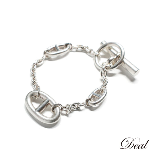 HERMES エルメス シェーヌダンクル ファランドール Ag925 シルバー レディース ブレスレット