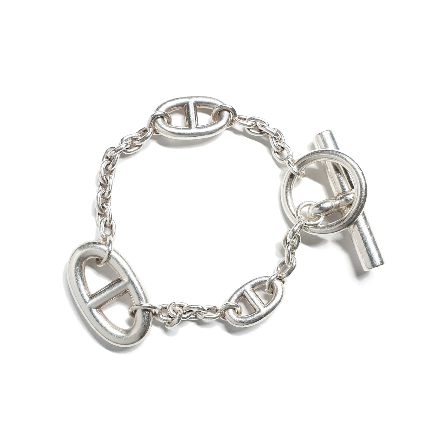 HERMES エルメス シェーヌダンクル ファランドール Ag925 シルバー レディース ブレスレット