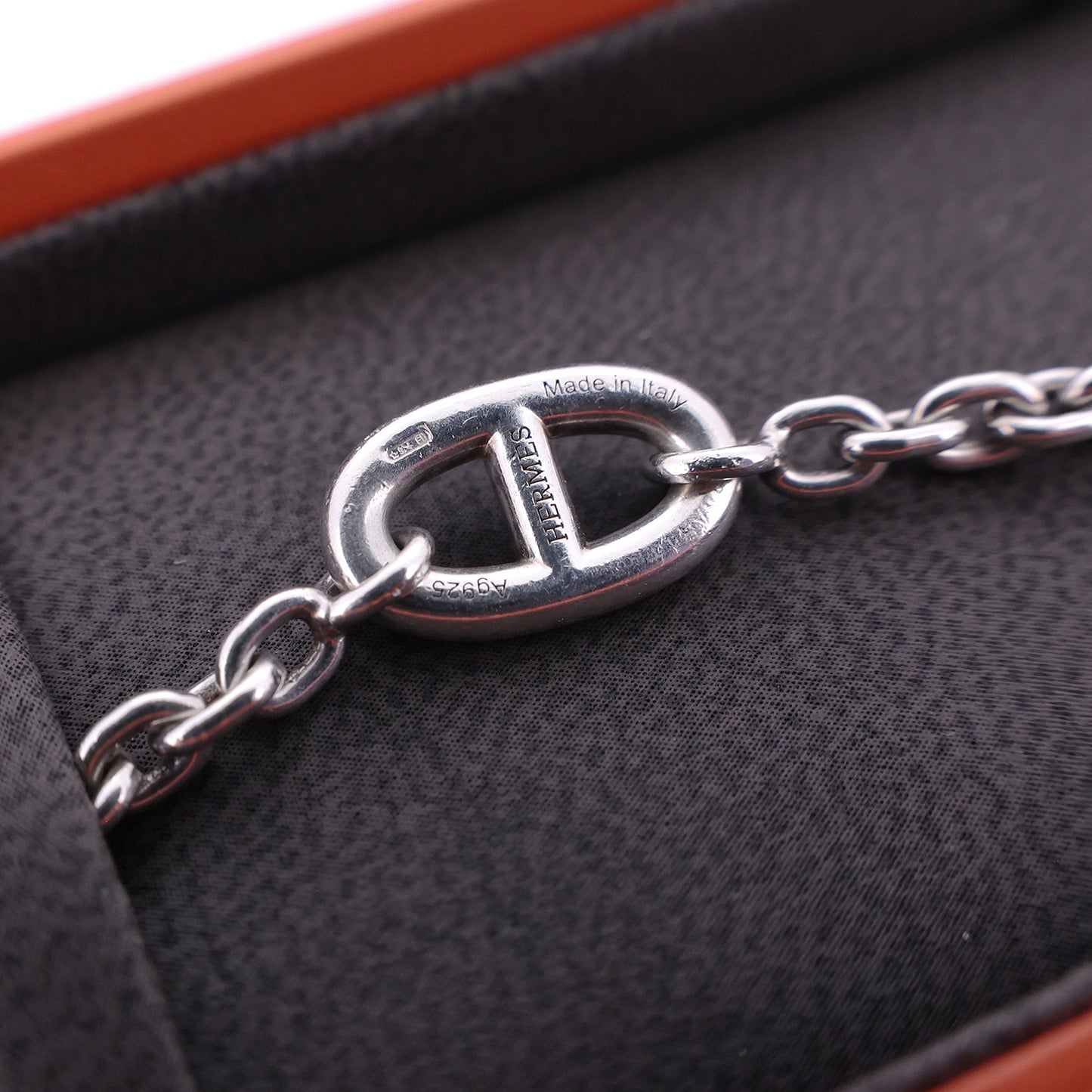 HERMES エルメス シェーヌダンクル ファランドール Ag925 シルバー レディース ブレスレット