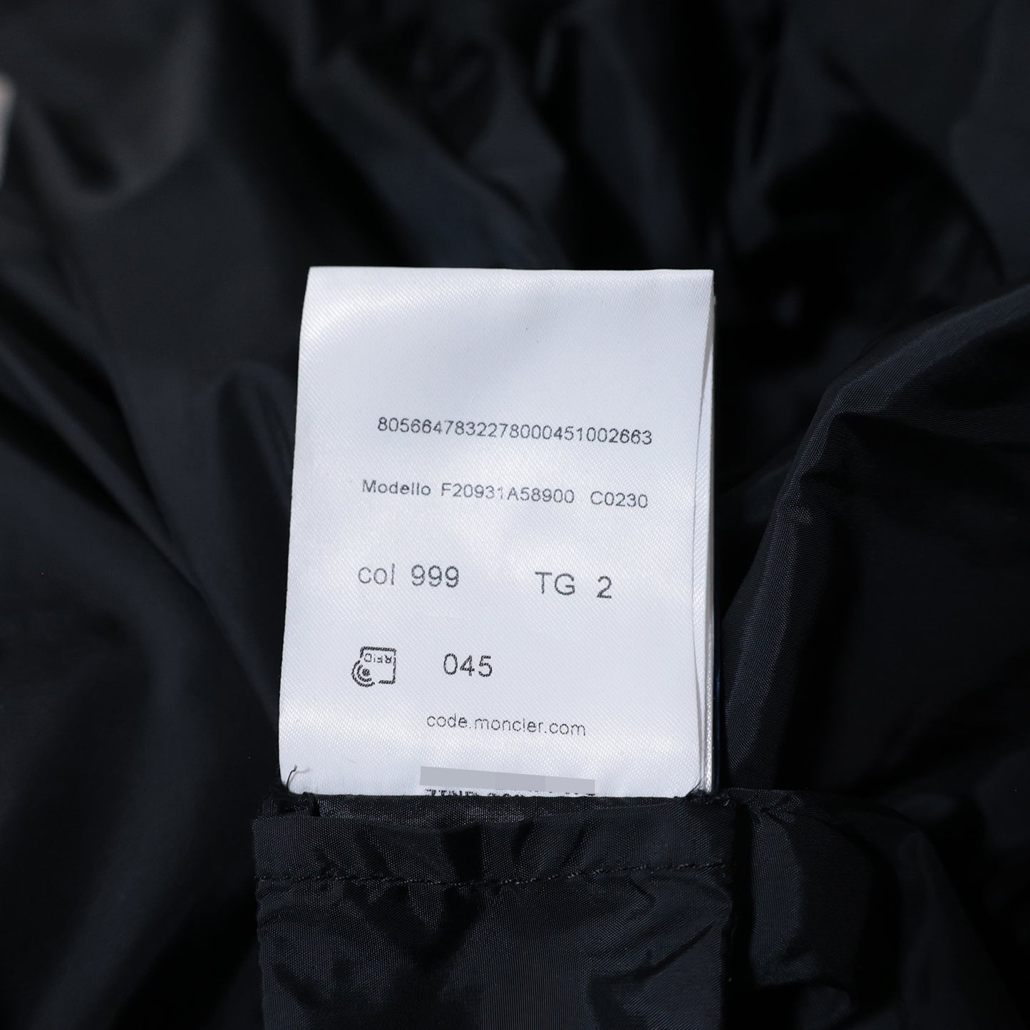 MONCLER モンクレール  マルケ ダウンコート  F20931A58900 C0230  ブラック サイズ2  ブラック  レディース ダウンジャケット