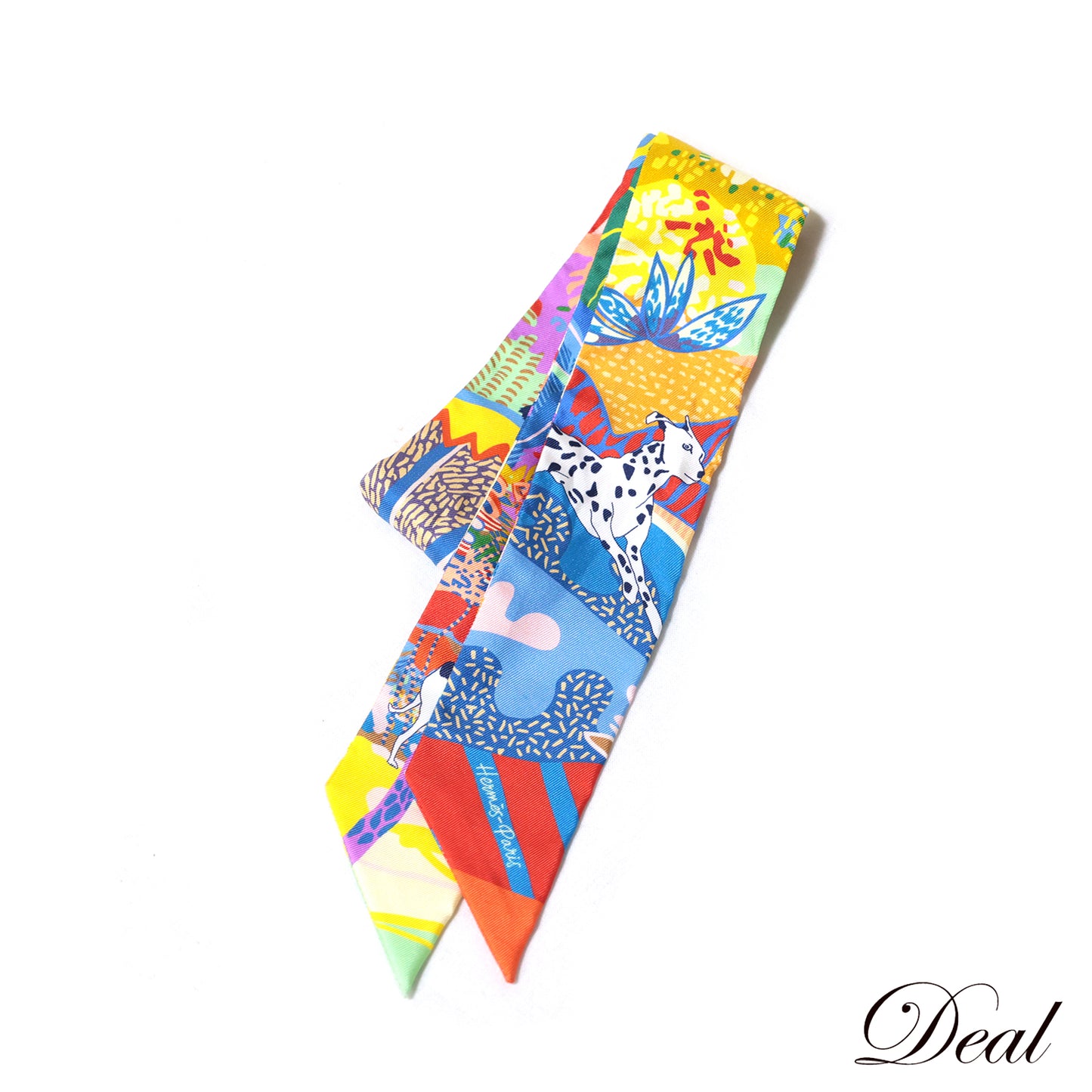 状况极佳 HERMES Twilly“En Liberte”多色女士围巾