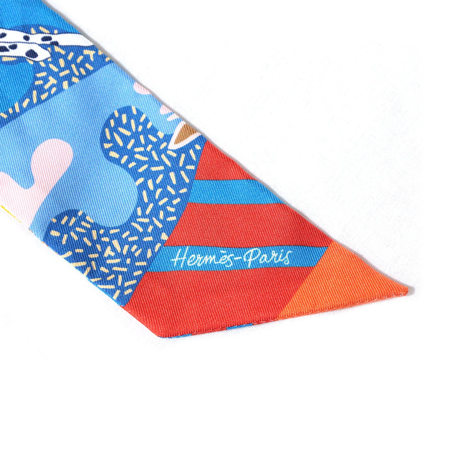 状况极佳 HERMES Twilly“En Liberte”多色女士围巾