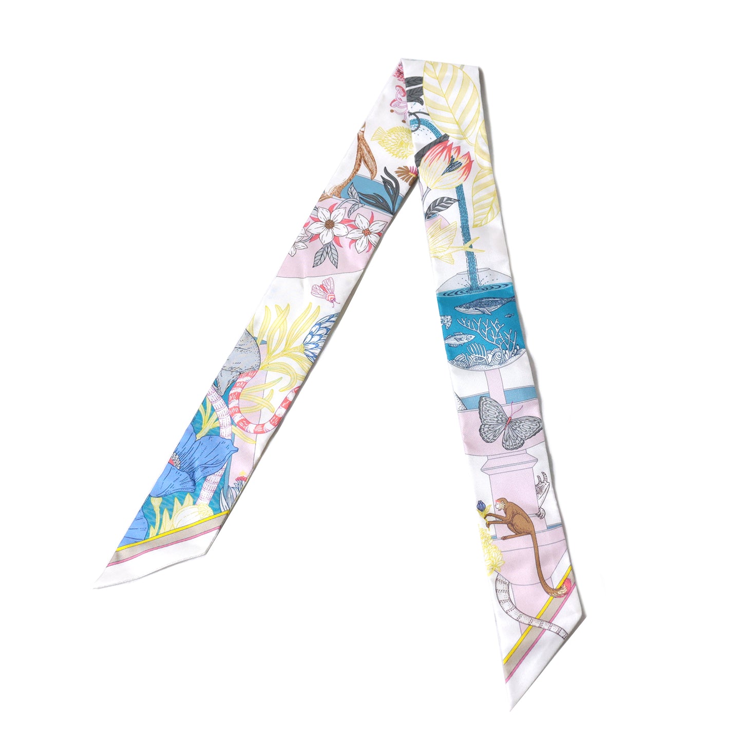 未使用 保管品 HERMES エルメス  ツイリー Precious Paradise プレシャス パラダイス  マルチカラー  レディース スカーフ