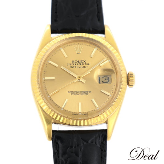 K18YG ROLEX ロレックス デイトジャスト 1601 ヴィンテージ 1953年 メンズ 腕時計