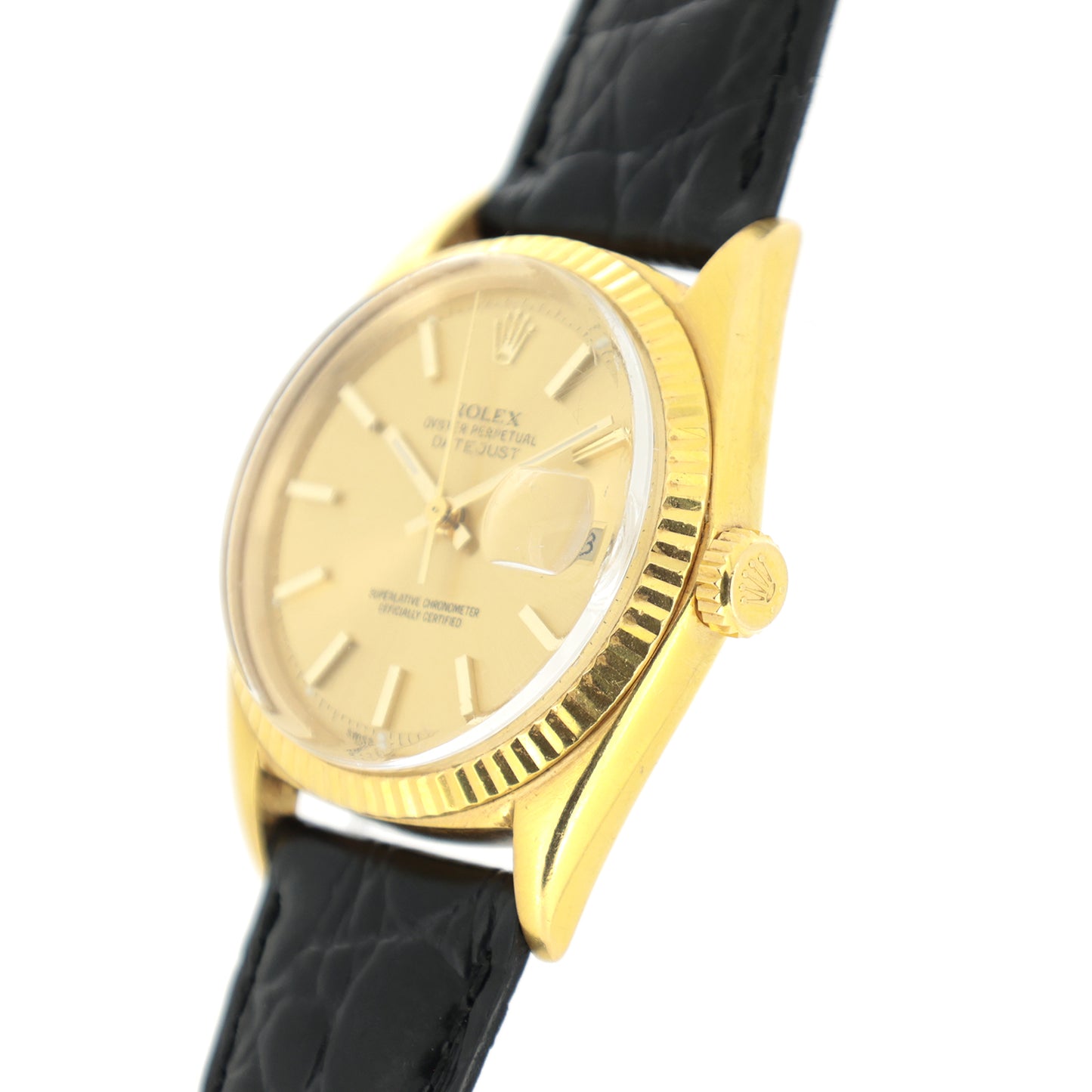 K18YG ROLEX ロレックス デイトジャスト 1601 ヴィンテージ 1953年 メンズ 腕時計