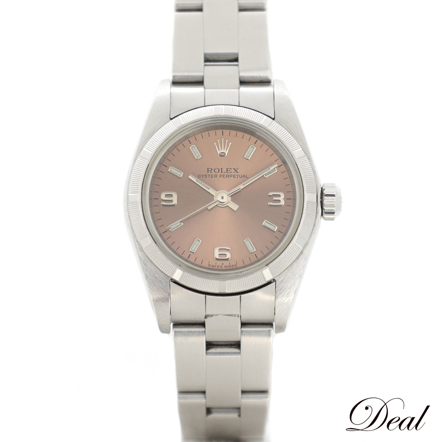 ROLEX ロレックス オイスターパーペチュアル P 76030 ピンク ホワイトバー レディース 腕時計