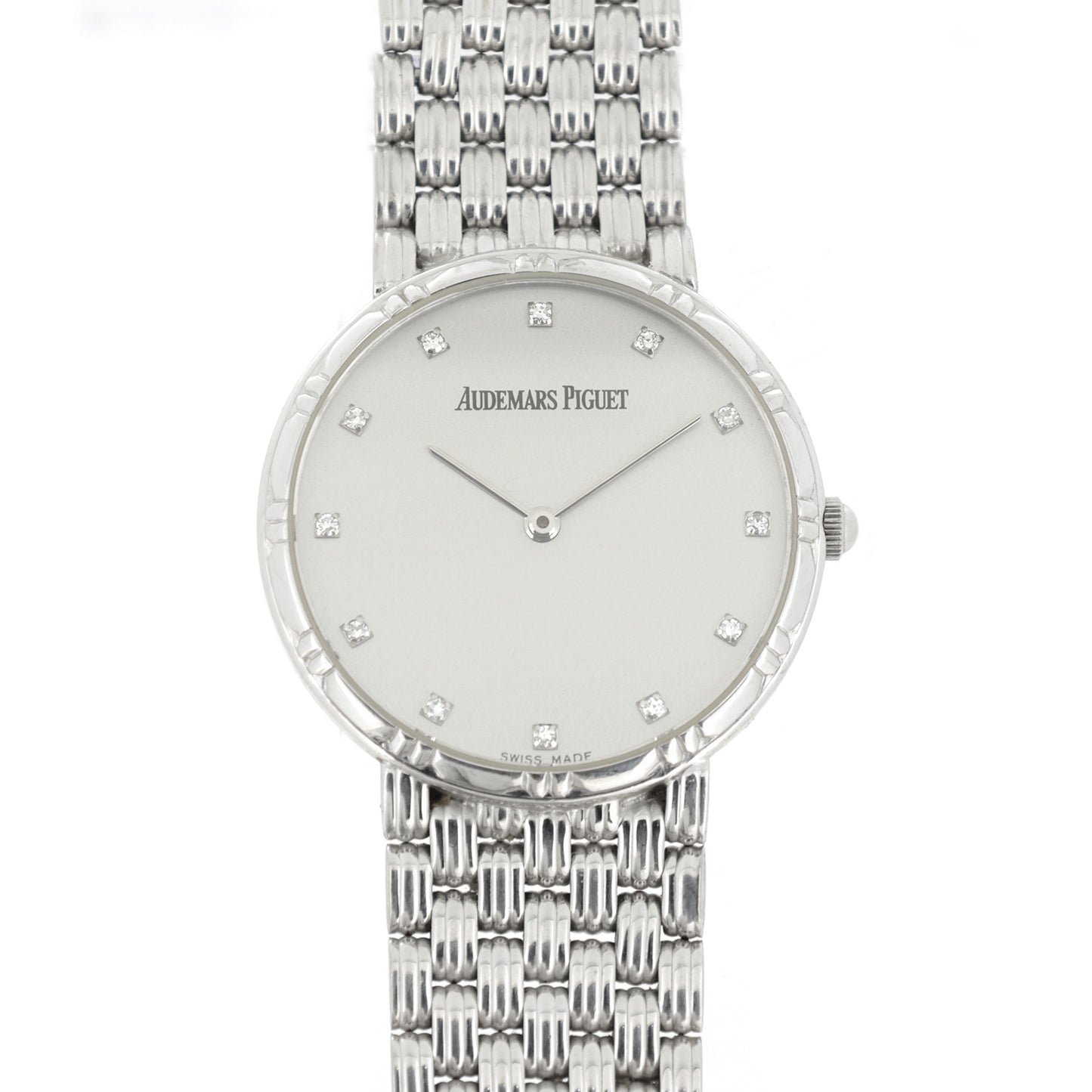 K18WG AUDEMARS PIGUET オーデマピゲ 12PD ラウンドウォッチ メンズ 腕時計