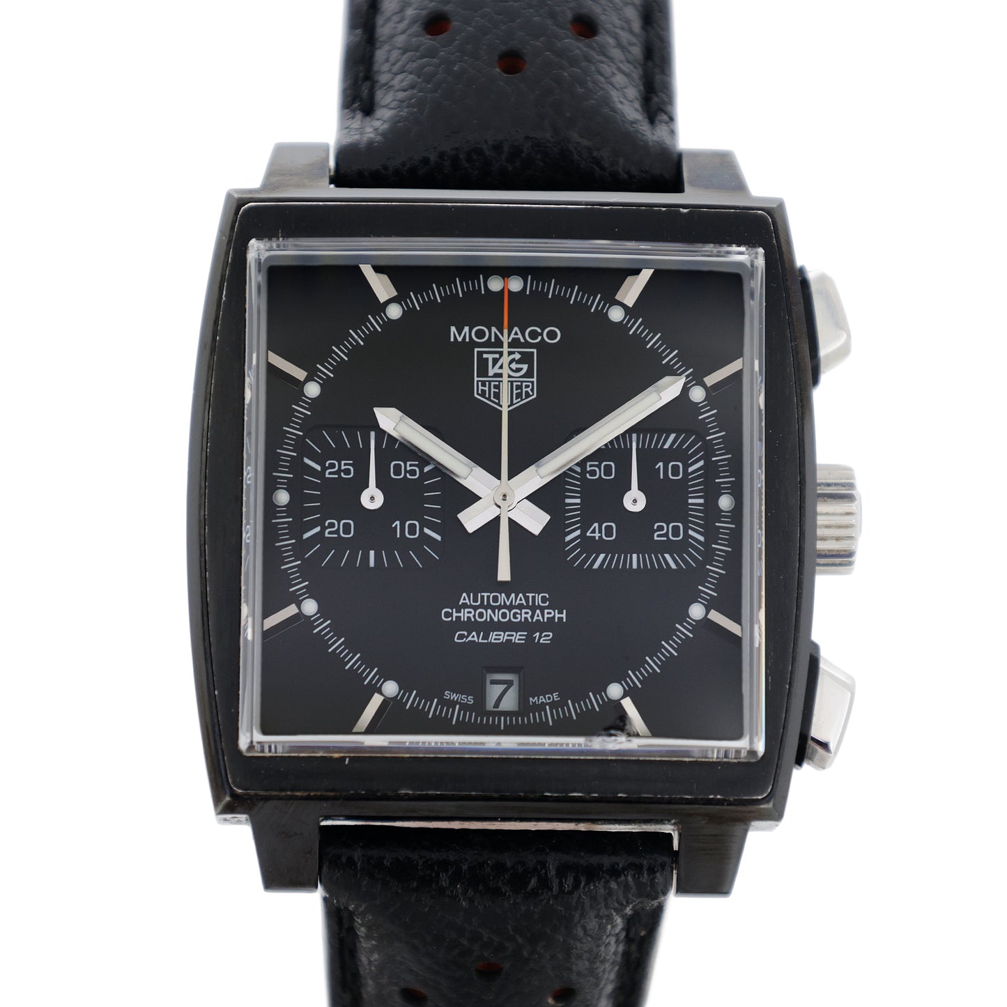 TAG HEUER タグホイヤー モナコ クロノグラフ ACM キャリバー12 CAW211M ブラックスティール メンズ 腕時計