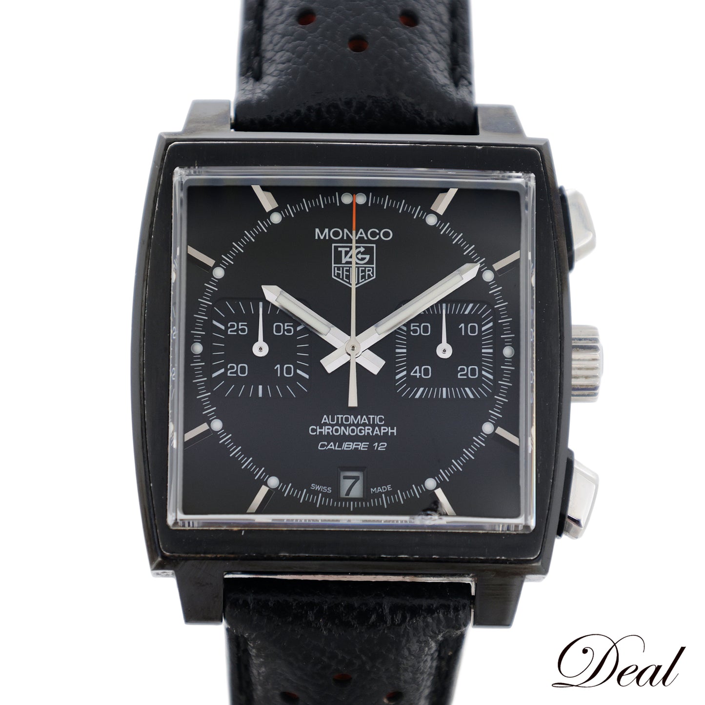 TAG HEUER タグホイヤー モナコ クロノグラフ ACM キャリバー12 CAW211M ブラックスティール メンズ 腕時計