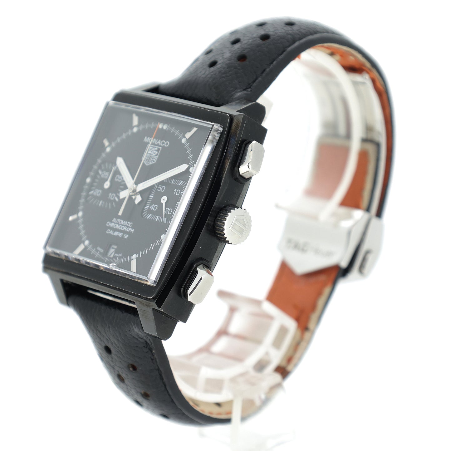 TAG HEUER タグホイヤー モナコ クロノグラフ ACM キャリバー12 CAW211M ブラックスティール メンズ 腕時計