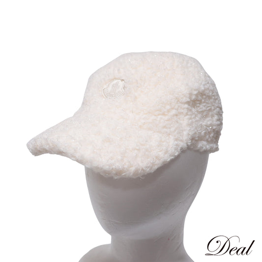 MONCLER モンクレール ボア ベースボール キャップ H20933B00007 899PG ホワイト レディース 帽子