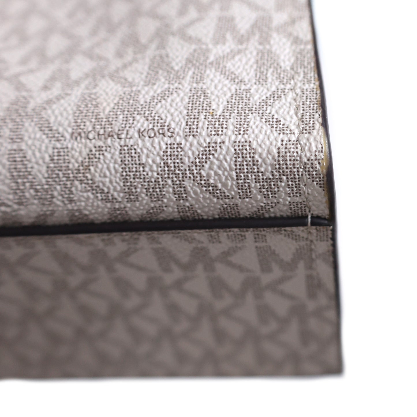 MICHAEL KORS マイケルコース  MKシグネチャー ライトブルー ホワイト系 ゴールド金具  鍵付き  ブルー  レディース ハンドバッグ