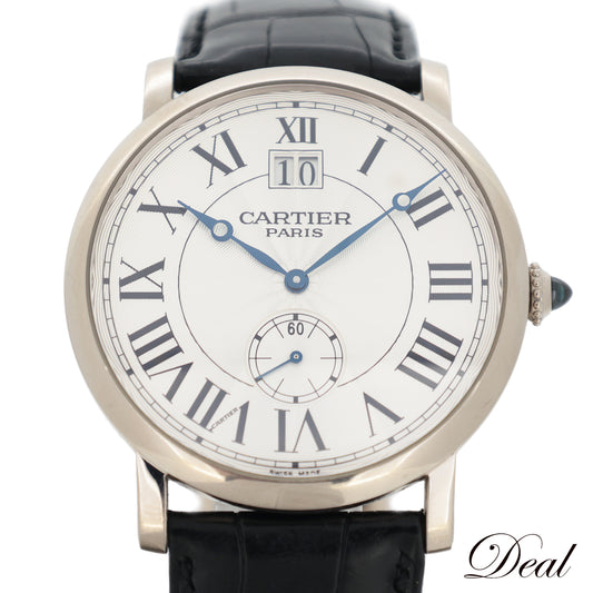 K18WG Cartier カルティエ ロトンド ラージデイトMM CPCP W1550751 メンズ 腕時計