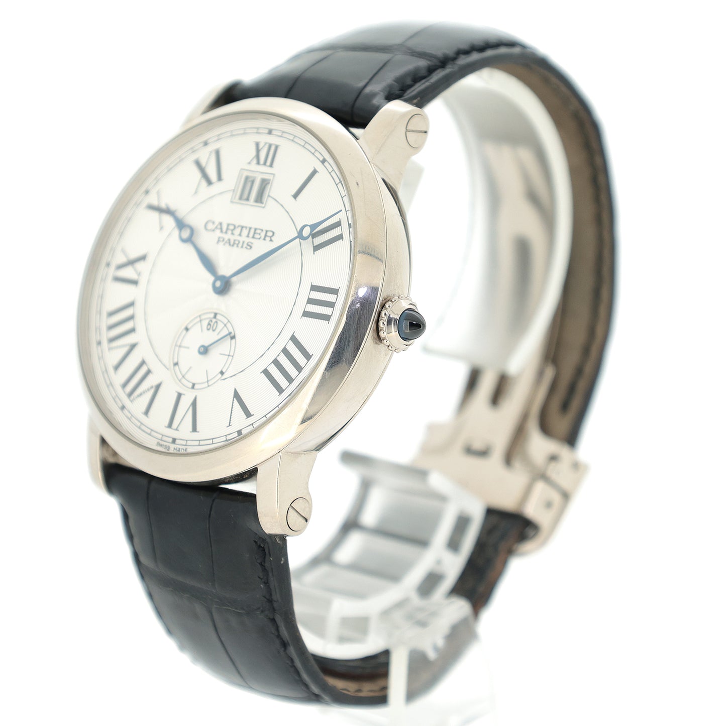 K18WG Cartier カルティエ ロトンド ラージデイトMM CPCP W1550751 メンズ 腕時計