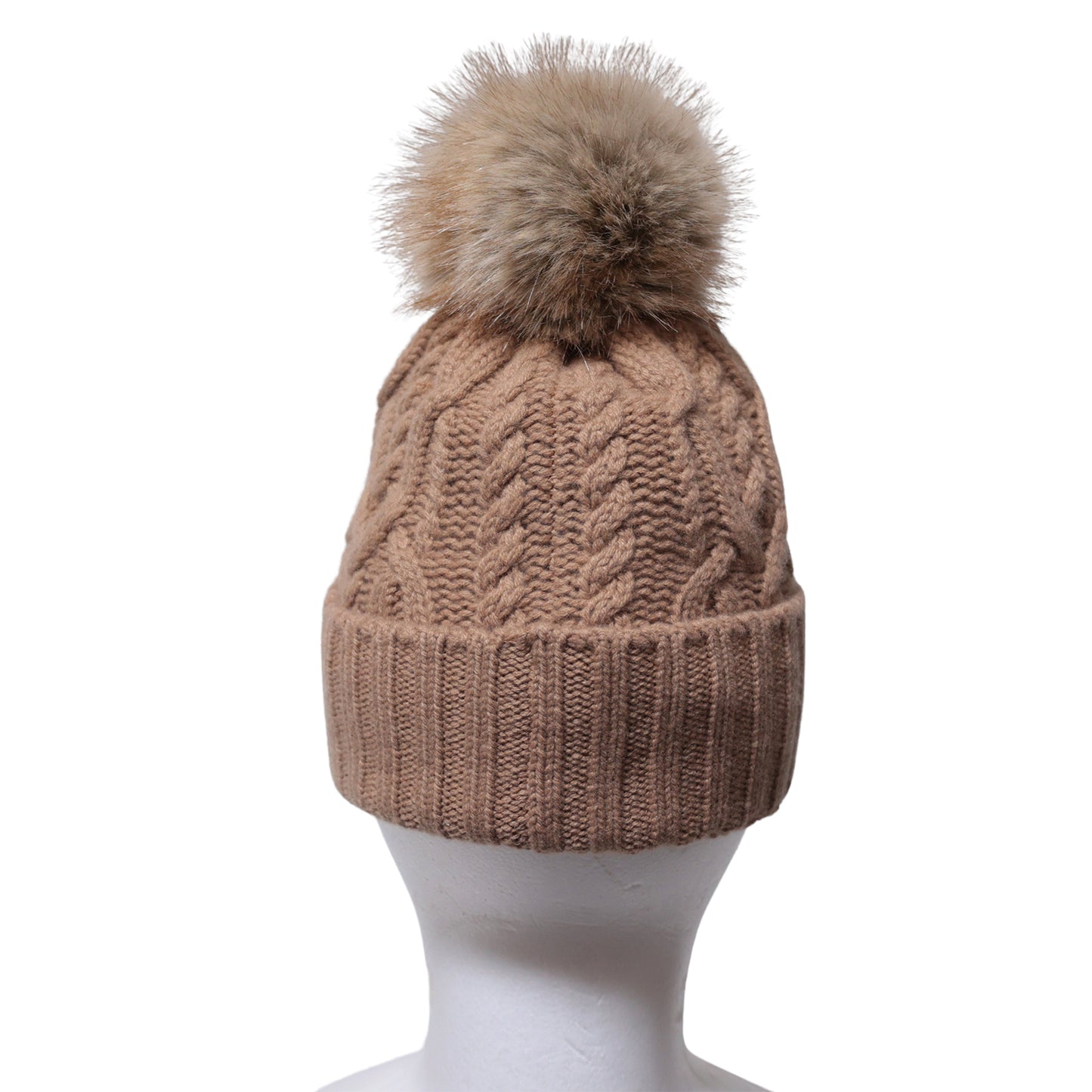 Excellent condition MONCLER pom-pom knit hat J20933B00029 unisex beige women's hat