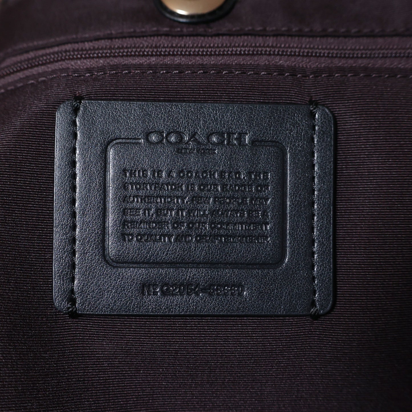 COACH Derby Pebble Black 58660 Women's Tote Bag