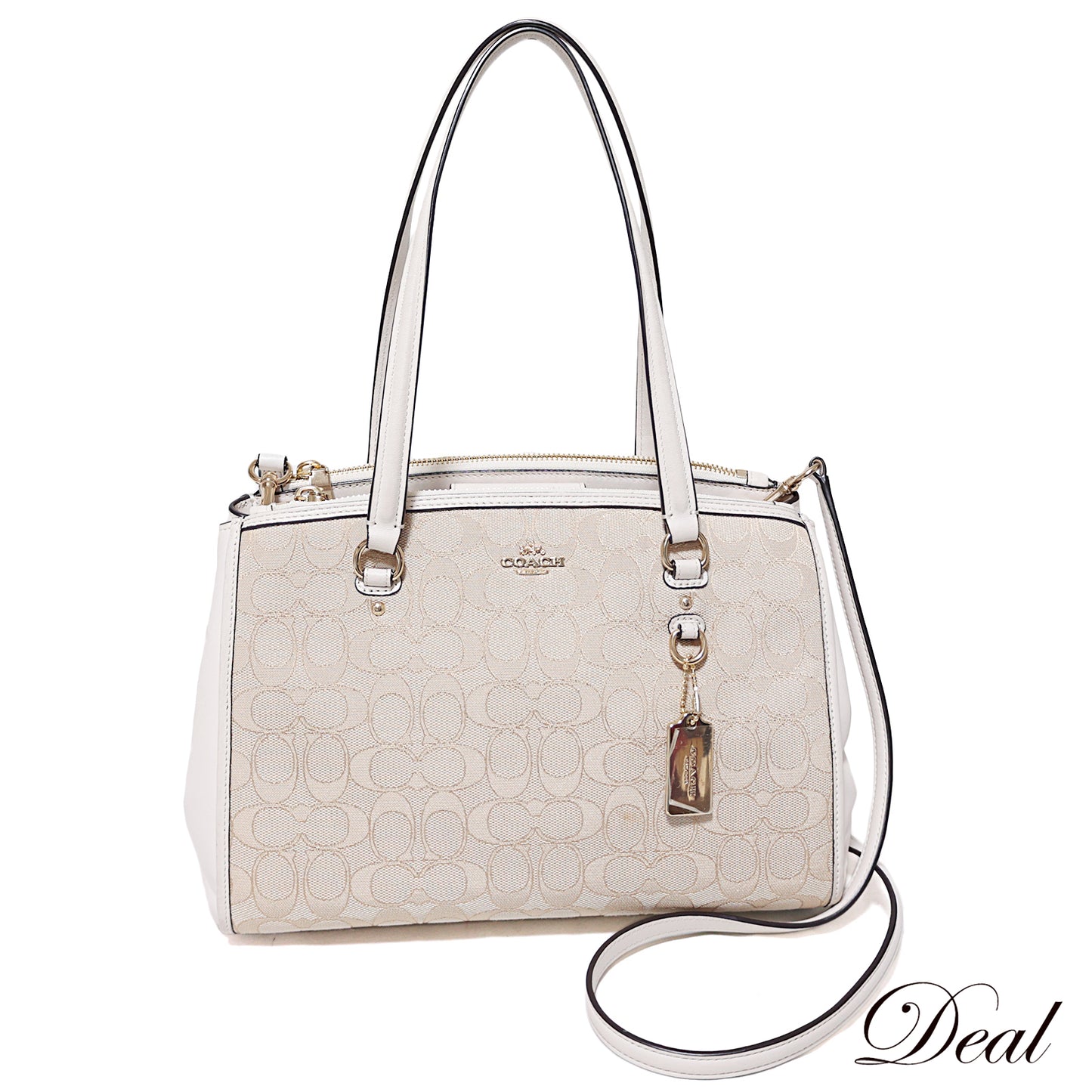 COACH Signature Stanton Carryall F36906 两用米色女士手提包