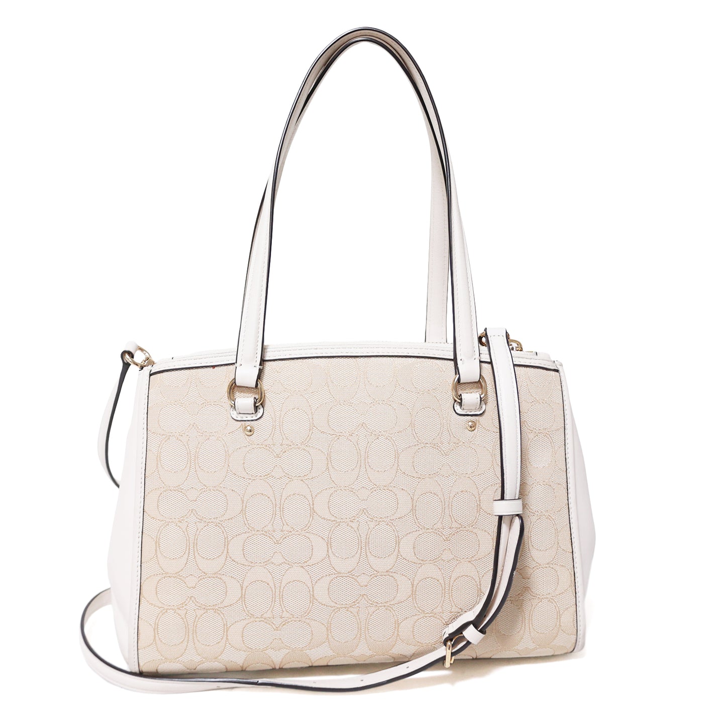 COACH コーチ シグネチャー スタントン キャリーオール F36906 2way ベージュ レディース トートバッグ