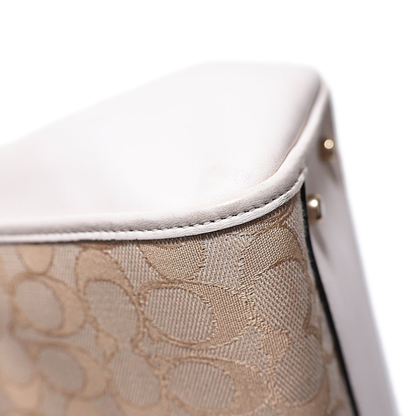 COACH コーチ シグネチャー スタントン キャリーオール F36906 2way ベージュ レディース トートバッグ