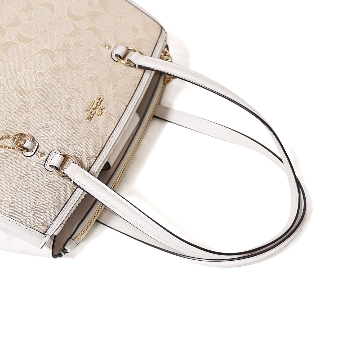 COACH コーチ シグネチャー スタントン キャリーオール F36906 2way ベージュ レディース トートバッグ