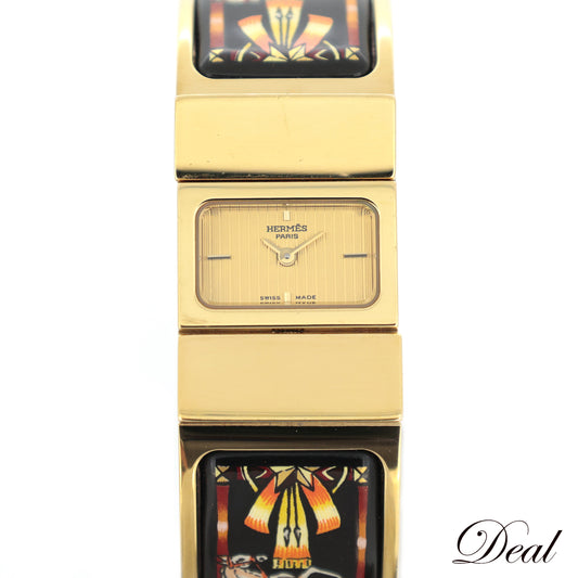 HERMES エルメス  ロケ バングル ウォッチ  LO1.201  七宝焼き  レディース 腕時計