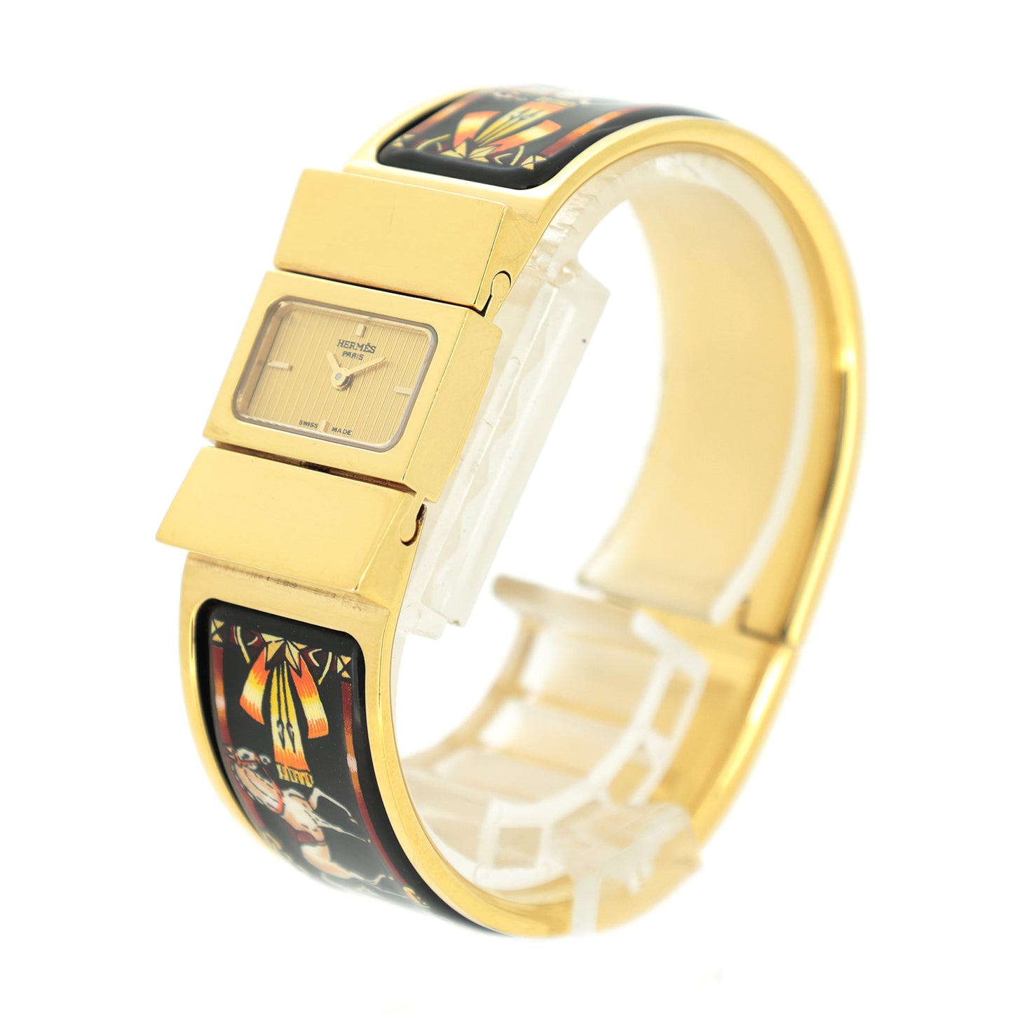 HERMES エルメス  ロケ バングル ウォッチ  LO1.201  七宝焼き  レディース 腕時計