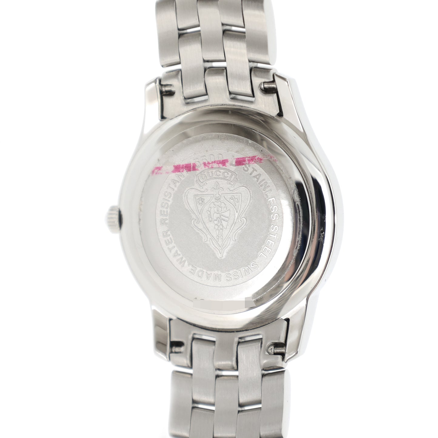 美品 GUCCI グッチ  ラウンドウォッチ ブラック クォーツ  5500L  レディース 腕時計