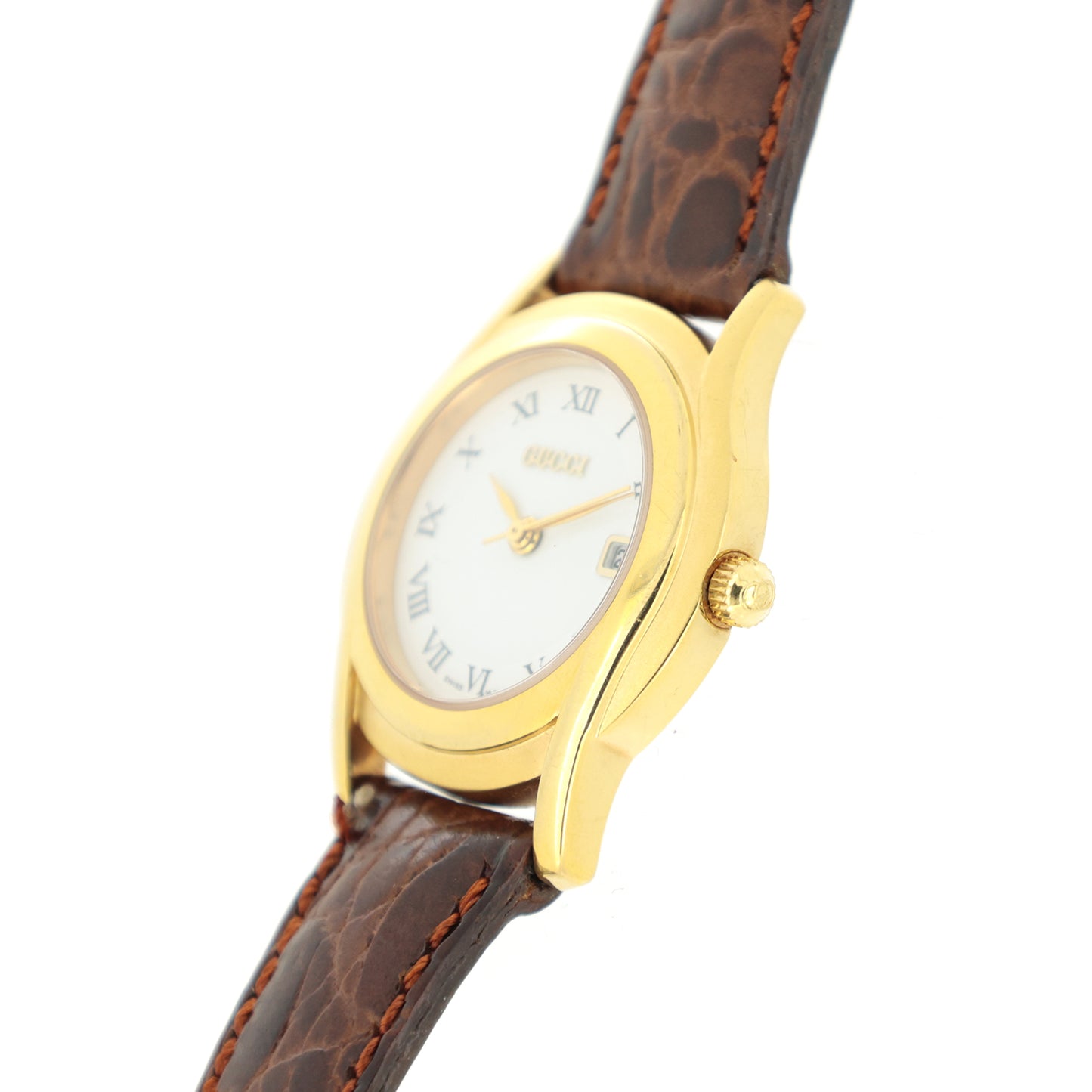 GUCCI グッチ ラウンドウォッチ ホワイト クォーツ 5400L レディース 腕時計