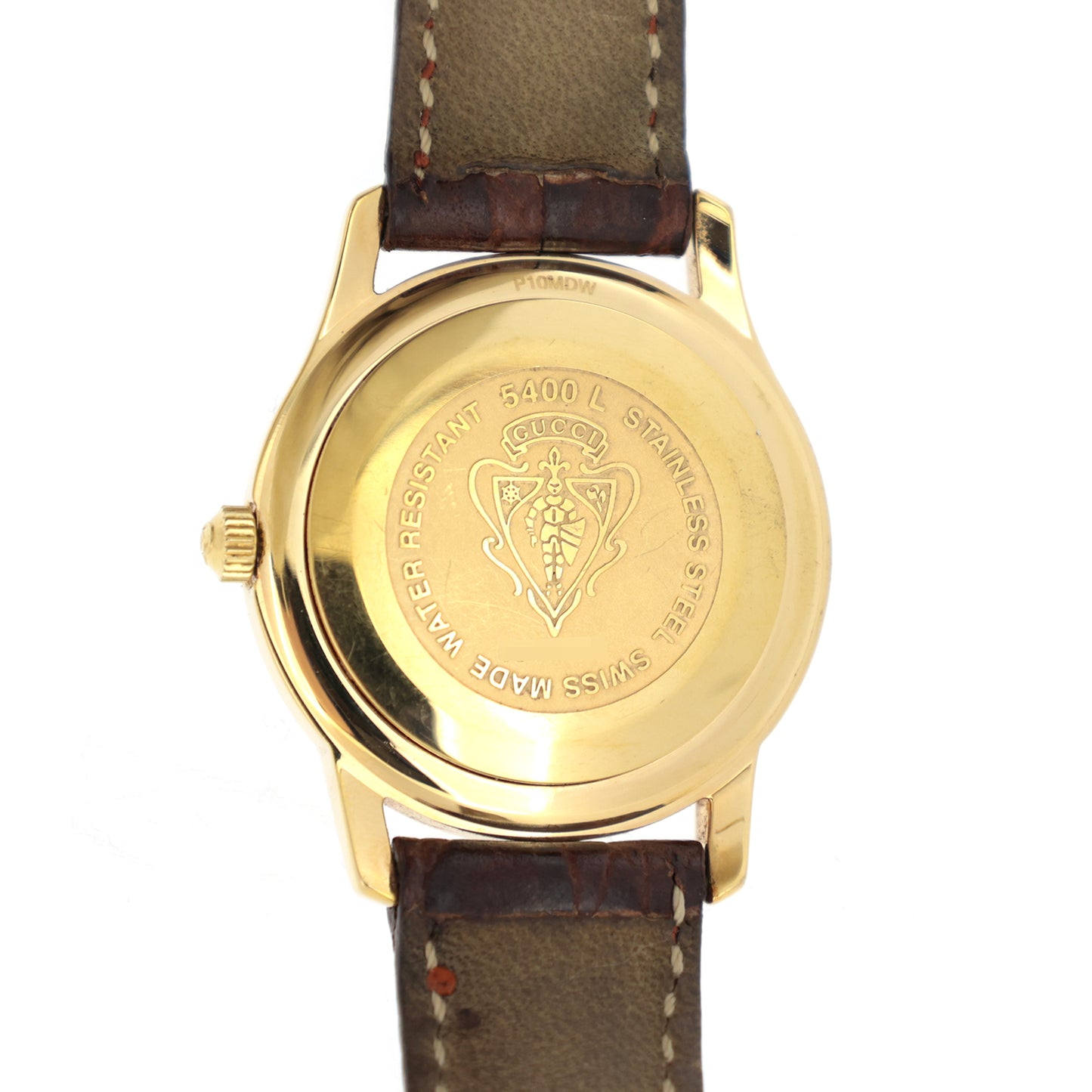 GUCCI グッチ ラウンドウォッチ ホワイト クォーツ 5400L レディース 腕時計