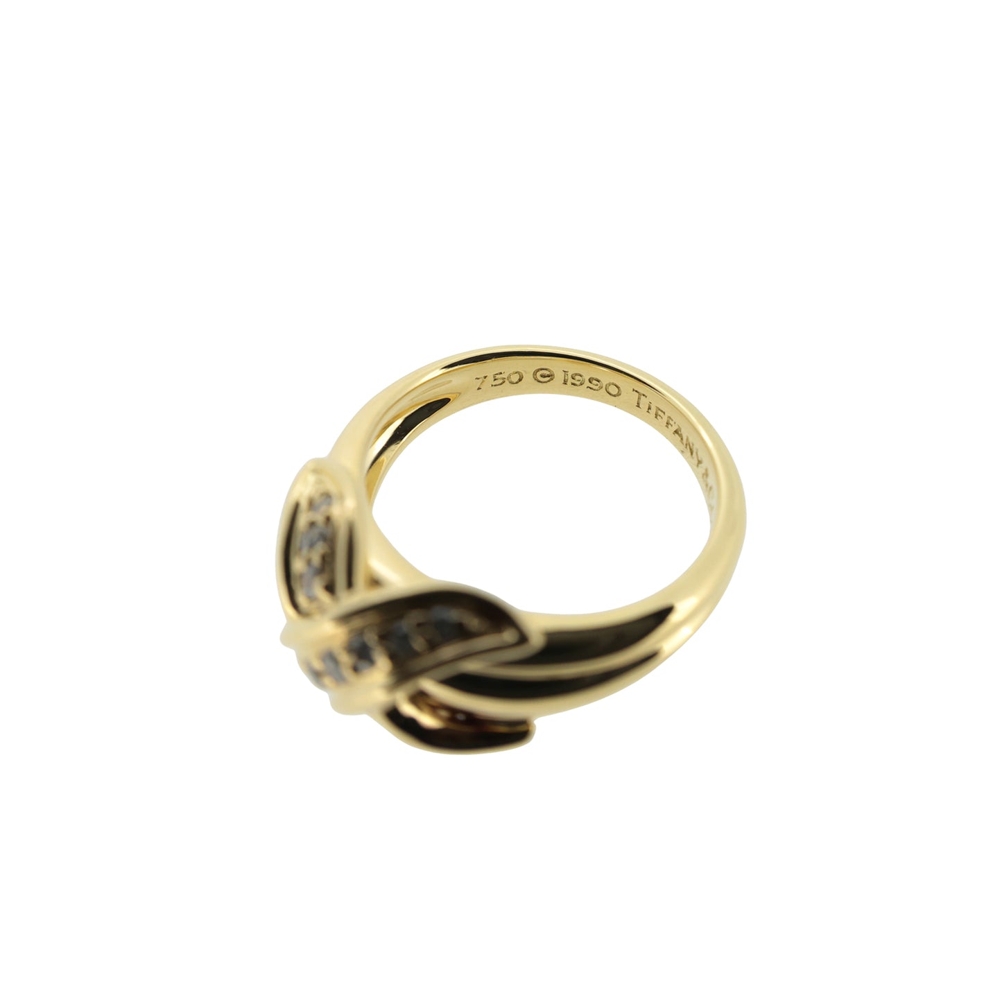 TIFFANY &amp; Co. Tiffany Signature Cross 18K Yellow Gold Diamond Women's Ring