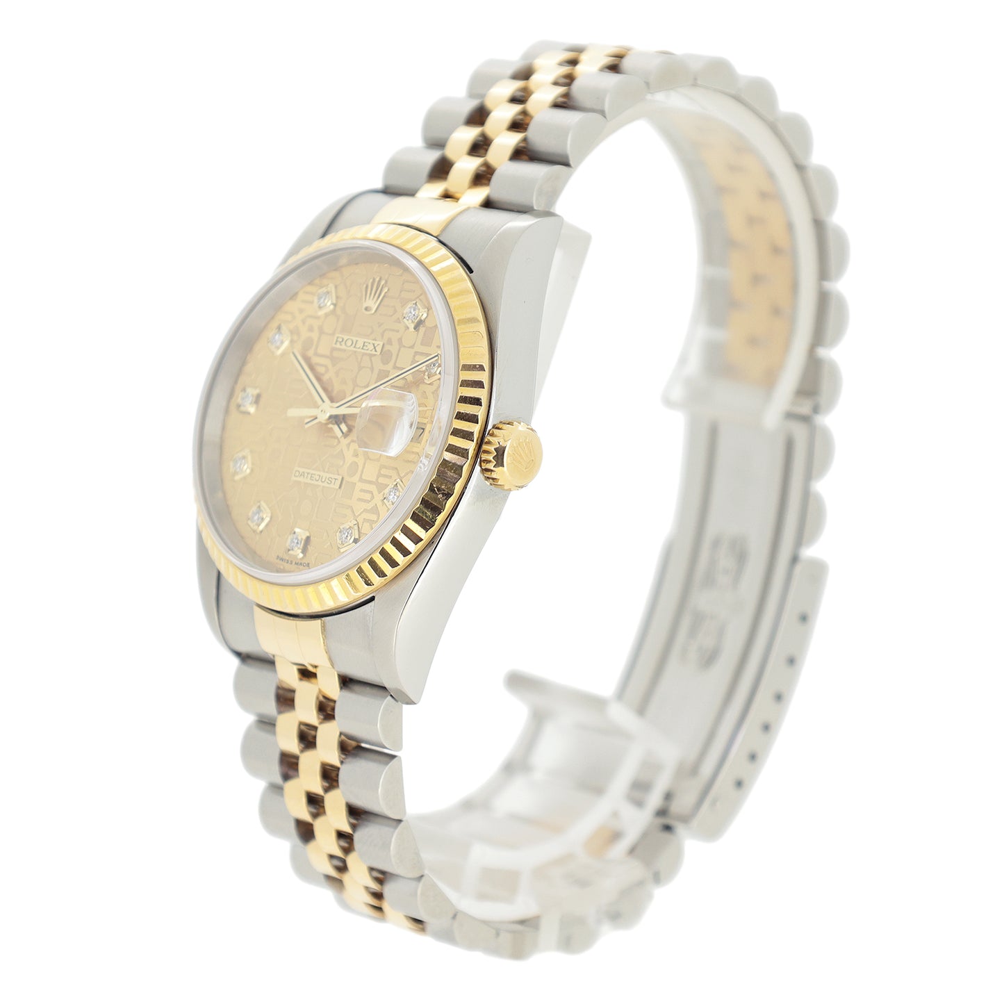 ROLEX ロレックス  デイトジャスト Y  16233G  SS/YG 10Pダイヤ ホリコン  メンズ 腕時計