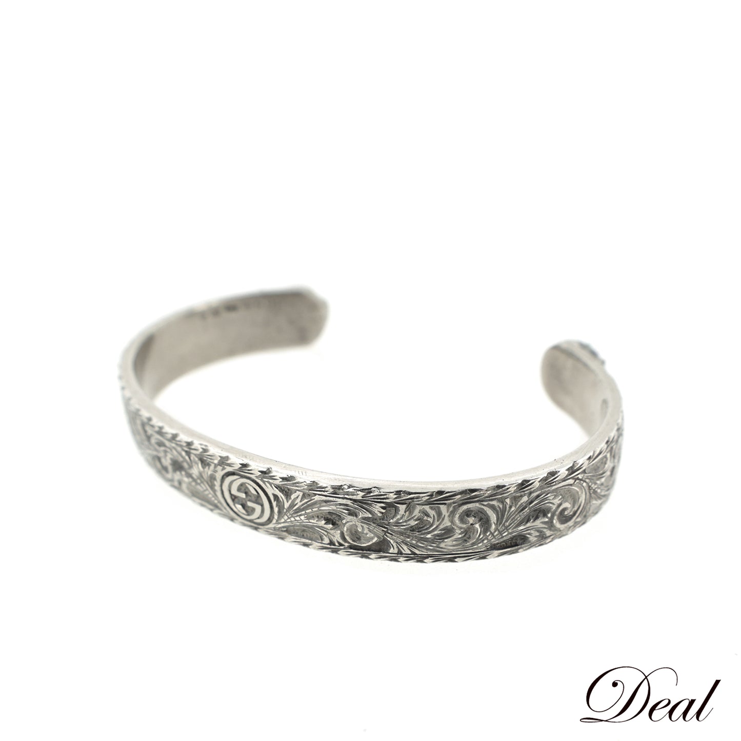 GUCCI グッチ タイガーヘッド アラベスク #16 SV925 シルバー メンズ バングル