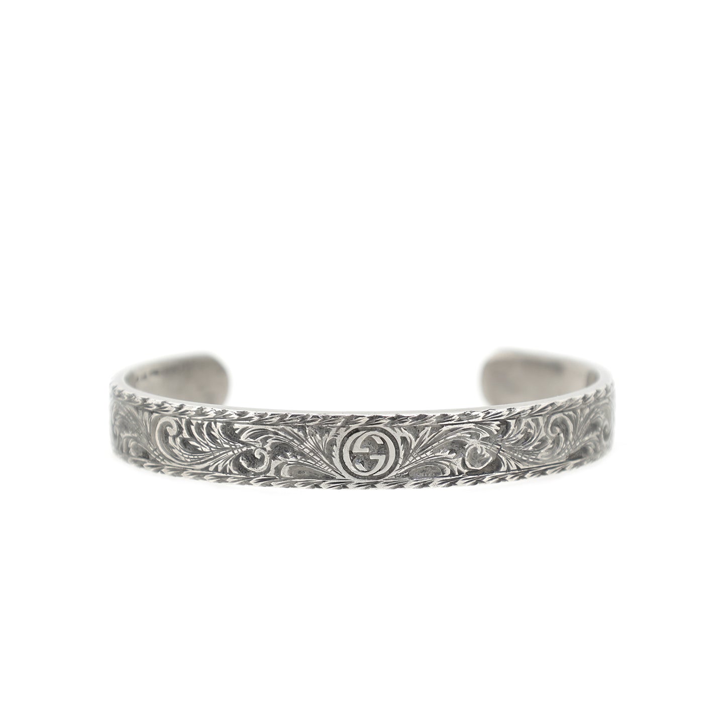 GUCCI グッチ タイガーヘッド アラベスク #16 SV925 シルバー メンズ バングル