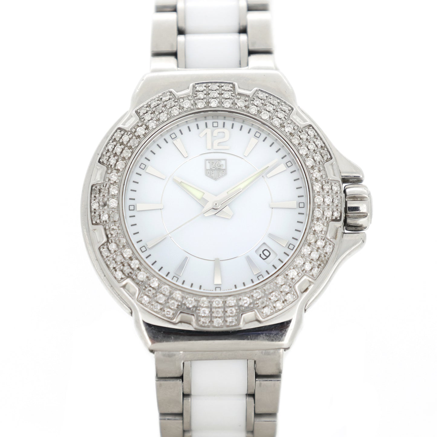 ダイヤ TAG HEUER タグホイヤー フォーミュラ1 白 セラミック WAH1215 レディース 腕時計