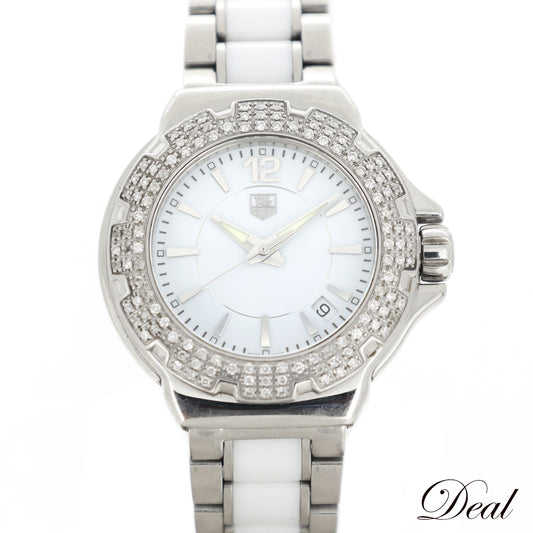 ダイヤ TAG HEUER タグホイヤー フォーミュラ1 白 セラミック WAH1215 レディース 腕時計