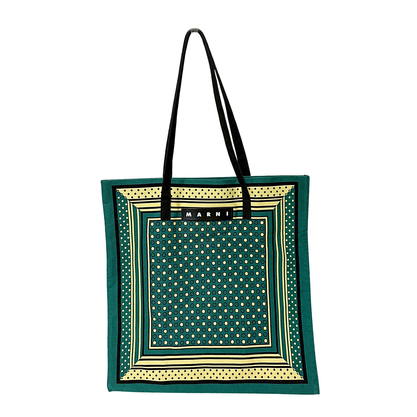 MARNI マルニ バンダナ トート グリーンドット 緑 グリーン レディース トートバッグ