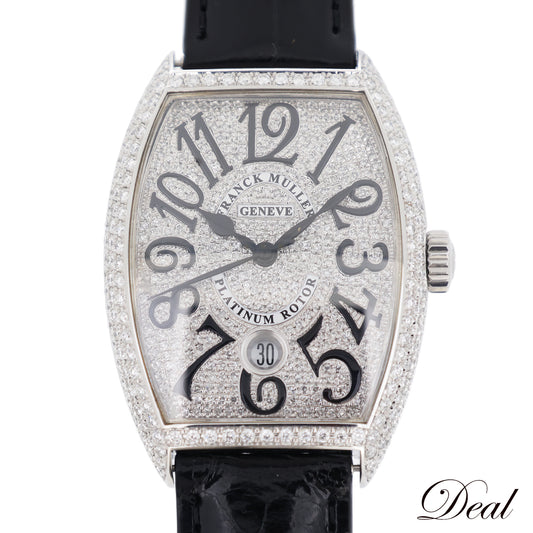 FRANCK MULLER フランクミュラー トノーカーベックス プラチナローター 7851SCDT アフターダイヤ メンズ 腕時計
