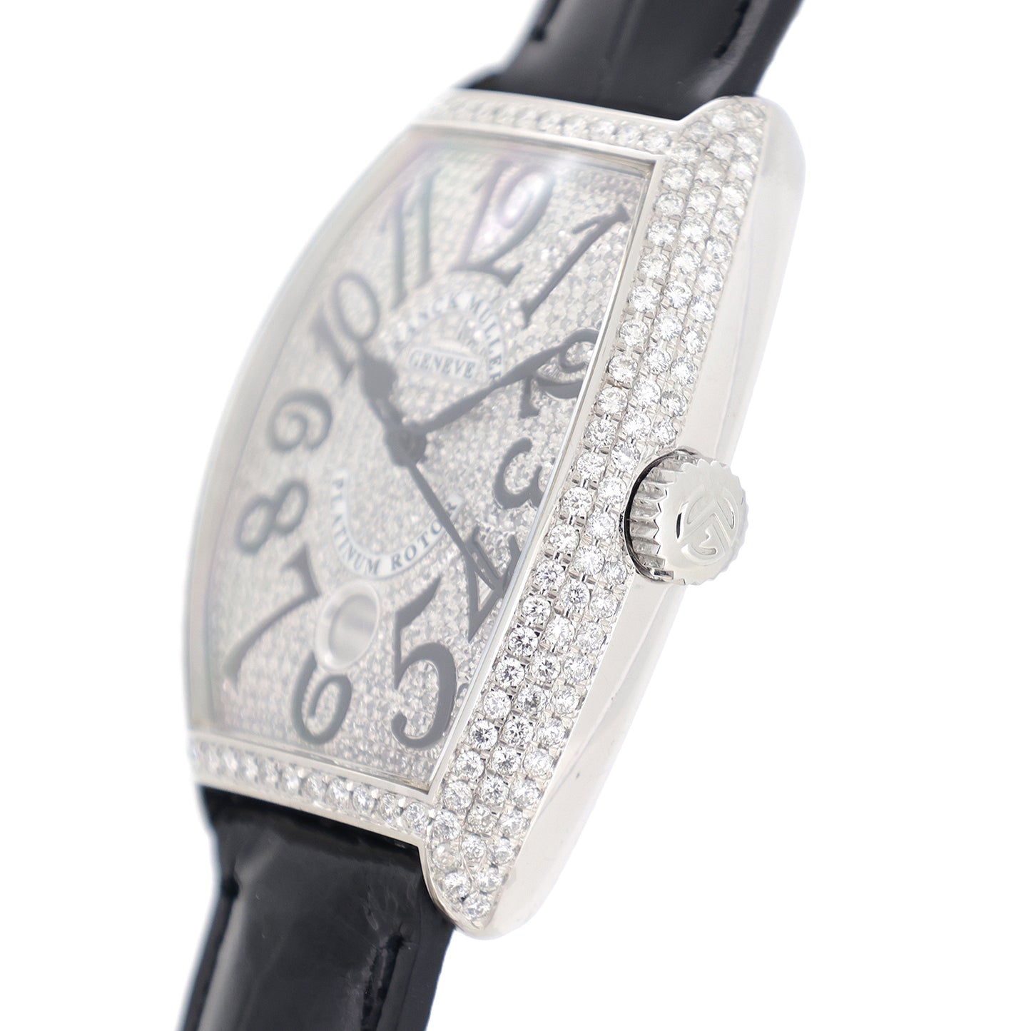 FRANCK MULLER フランクミュラー トノーカーベックス プラチナローター 7851SCDT アフターダイヤ メンズ 腕時計